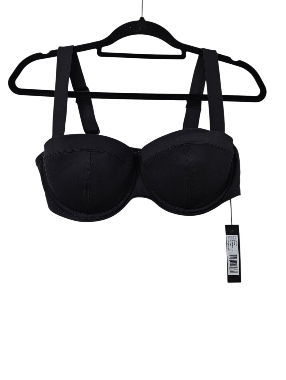 NWT TA3 Busty Bra Top Black Underwire Bikini Swim Top  Size M - D/DD Cup